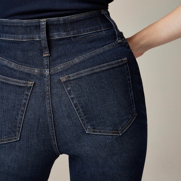 New JCREW Sz 30 Curvy Cropped Kickout Jean 2003 Super-Stretch Raw Hem $128 CC530 - Picture 3 of 6